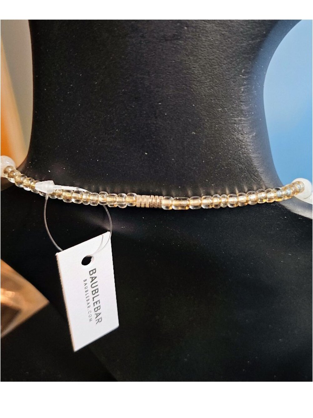 💯 BaubleBar White Quartz Beaded Necklace 💯 - Picture 2 of 5